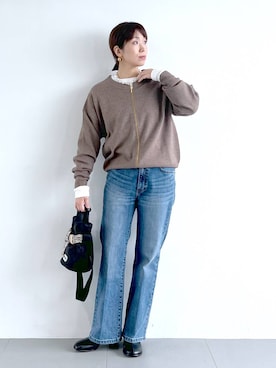「アイテム（その他小物）」を使った、あべさん（レディース・159cm）の秋コーディネート