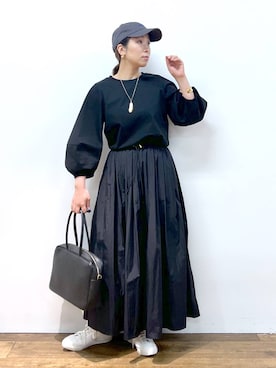 「アイテム（ハンドバッグ）」を使った、あべさん（レディース・159cm・40代）の秋コーディネート