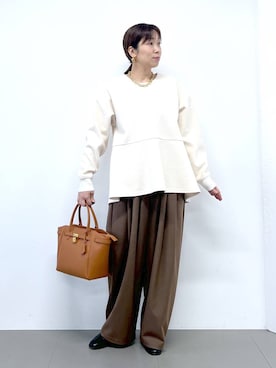 「アイテム（ブーツ）」を使った、あべさん（レディース・159cm・40代）の秋コーディネート