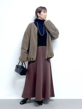 「アイテム（ピアス（両耳用））」を使った、あべさん（レディース・159cm・40代）の秋コーディネート