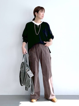 「アイテム（バックパック/リュック）」を使った、あべさん（レディース・159cm・40代）の秋コーディネート