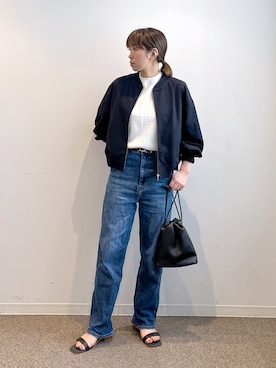 「saloon（サルーン）のアイテム（パンツ）」を使った、あべさん（レディース・159cm）の春コーディネート