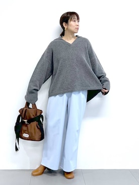 「OUTDOOR PRODUCTS（アウトドアプロダクツ）のBARNYARDSTORM / OUTDOOR PRODUCTS（アウトドアプロダクツ） / 中綿トート【WEB限定カラー】（ショルダーバッグ）」を使った、あべさん（レディース・159cm・40代）の秋コーディネート