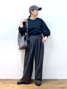 「アイテム（バングル/リストバンド）」を使った、あべさん（レディース・159cm・40代）の秋コーディネート