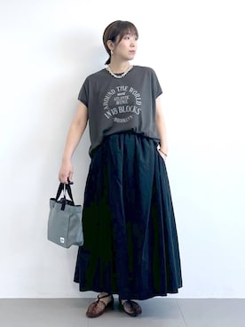 「Drifter（ドリフター）のアイテム（バッグ）」を使った、あべさん（レディース・159cm）の春コーディネート