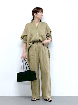 「The Bagmati（ザバグマティ）のアイテム」を使った、あべさん（レディース・159cm）の春コーディネート