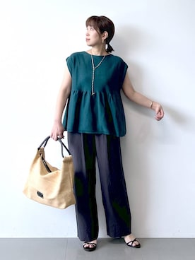 「アイテム（バングル/リストバンド、その他）」を使った、あべさん（レディース・159cm）の春コーディネート