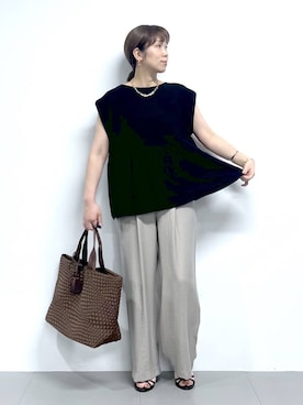 「アイテム（バングル/リストバンド、その他）」を使った、あべさん（レディース・159cm）の春コーディネート