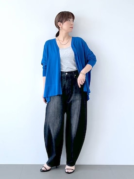 「アイテム（スリッポン）」を使った、あべさん（レディース・159cm・40代）の夏コーディネート