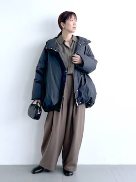 「アイテム（ピアス（両耳用））」を使った、あべさん（レディース・159cm・40代）の秋コーディネート