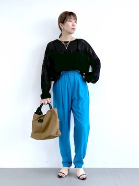 「アイテム（トートバッグ）」を使った、あべさん（レディース・159cm・40代）の夏コーディネート