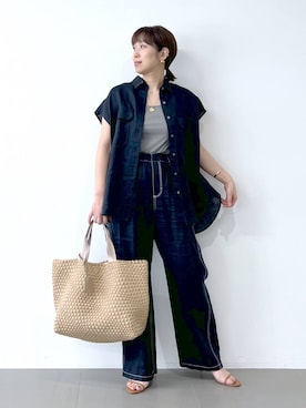 「アイテム（バングル/リストバンド、その他）」を使った、あべさん（レディース・159cm）の春コーディネート