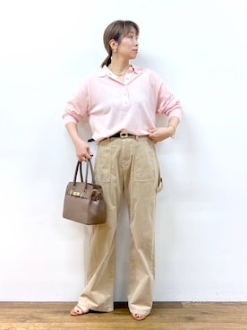 「アイテム（ベルト）」を使った、あべさん（レディース・159cm・40代）の夏コーディネート