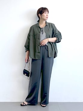 「BARNYARDSTORM（バンヤードストーム）のアイテム（パンツ）」を使った、あべさん（レディース・159cm）の春コーディネート