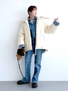 「アイテム（その他小物）」を使った、あべさん（レディース・159cm）の秋コーディネート
