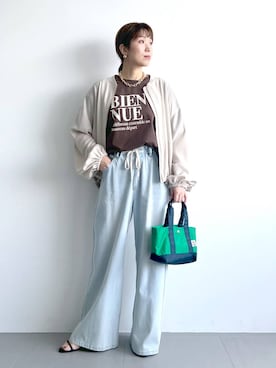 「アイテム（ブルゾン）」を使った、あべさん（レディース・159cm・40代）の夏コーディネート