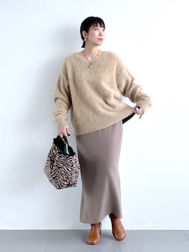 「アイテム（その他小物）」を使った、あべさん（レディース・159cm）の秋コーディネート
