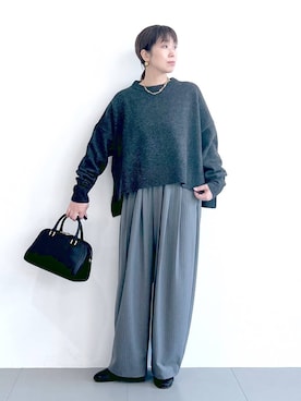 「アイテム（ネックレス）」を使った、あべさん（レディース・159cm・40代）の秋コーディネート