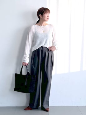 「ピアス」｜あべさん（レディース・159cm）の秋コーディネート