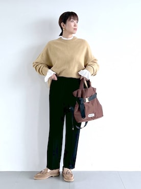 「アイテム（その他小物）」を使った、あべさん（レディース・159cm）の秋コーディネート