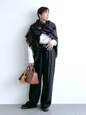 「アイテム（その他小物）」を使った、あべさん（レディース・159cm）の秋コーディネート