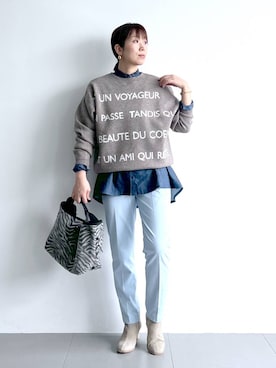 「アイテム（その他小物）」を使った、あべさん（レディース・159cm）の秋コーディネート