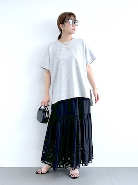 「アイテム（トップス）」を使った、あべさん（レディース・159cm・40代）の夏コーディネート