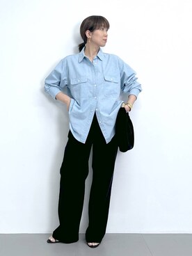 「バッグ」｜「アイテム（スリッポン）」を使った、あべさん（レディース・159cm）の夏コーディネート