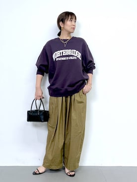 「アイテム（スウェット）」を使った、あべさん（レディース・159cm・40代）の夏コーディネート