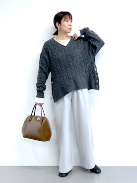 「アイテム（アクセサリー）」を使った、あべさん（レディース・159cm・40代）の秋コーディネート