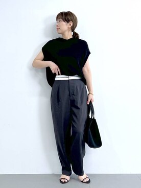 「BARNYARDSTORM」｜「アイテム（スリッポン）」を使った、あべさん（レディース・159cm）の夏コーディネート