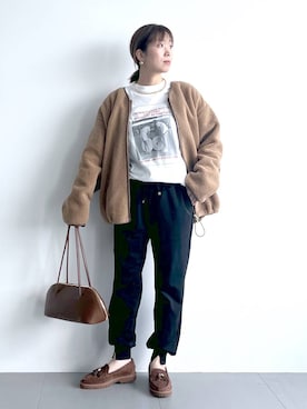 「アイテム（ジャケット/アウター）」を使った、あべさん（レディース・159cm・40代）の秋コーディネート