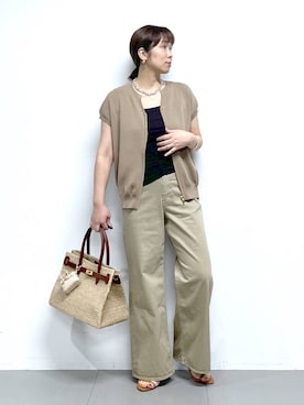 「アイテム（バングル/リストバンド、その他）」を使った、あべさん（レディース・159cm）の春コーディネート
