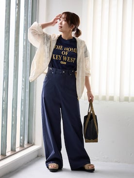 「BARNYARDSTORM（バンヤードストーム）のアイテム（パンツ）」を使った、あべさん（レディース・159cm）の春コーディネート