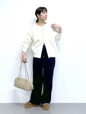 「アイテム（バングル/リストバンド）」を使った、あべさん（レディース・159cm・40代）の秋コーディネート