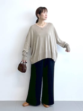 「アイテム（スウェットパンツ）」を使った、あべさん（レディース・159cm・40代）の秋コーディネート