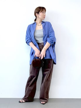 「アイテム（スラックス）」を使った、あべさん（レディース・159cm・40代）の夏コーディネート