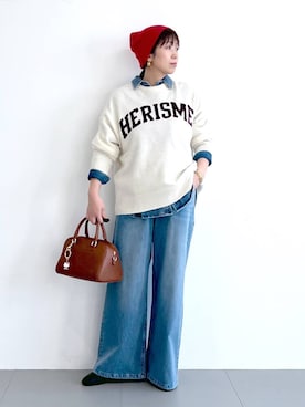 「アイテム（その他小物）」を使った、あべさん（レディース・159cm）の冬コーディネート