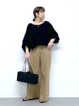 「The Bagmati（ザバグマティ）のアイテム」を使った、あべさん（レディース・159cm）の春コーディネート