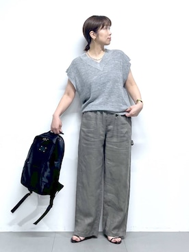 「アイテム（バングル/リストバンド、その他）」を使った、あべさん（レディース・159cm）の春コーディネート