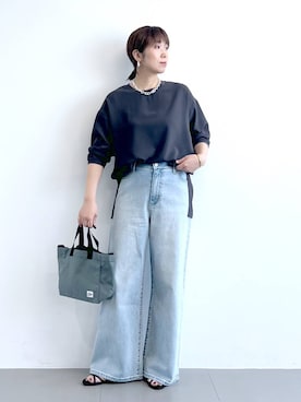 「BARNYARDSTORM（バンヤードストーム）のアイテム（パンツ）」を使った、あべさん（レディース・159cm）の春コーディネート