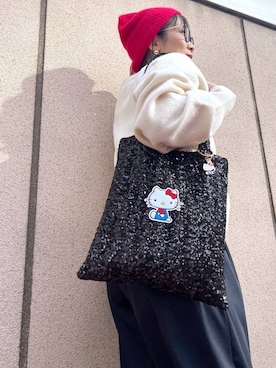 「アイテム（ニットキャップ/ビーニー）」を使った、あべさん（レディース・159cm・40代）の秋コーディネート