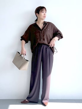 「アイテム（ピアス（両耳用））」を使った、あべさん（レディース・159cm）の秋コーディネート