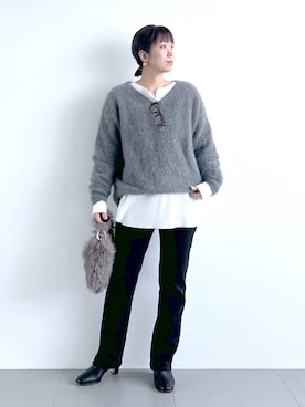 「アイテム（その他小物）」を使った、あべさん（レディース・159cm）の秋コーディネート