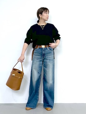 「アイテム（ネックレス）」を使った、あべさん（レディース・159cm・40代）の秋コーディネート