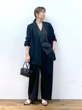 「アイテム（テーラードジャケット）」を使った、あべさん（レディース・159cm・40代）の夏コーディネート