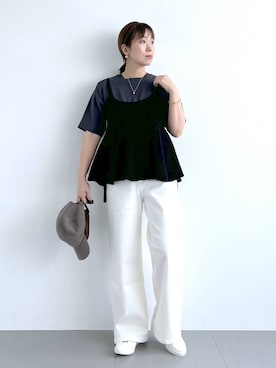 「アイテム（キャミソール）」を使った、あべさん（レディース・159cm・40代）の夏コーディネート