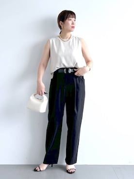 「アイテム（ハンドバッグ）」を使った、あべさん（レディース・159cm・40代）の夏コーディネート