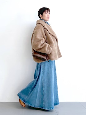 「アイテム（その他小物）」を使った、あべさん（レディース・159cm）の秋コーディネート