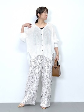 「アイテム（スリッポン）」を使った、あべさん（レディース・159cm・40代）の夏コーディネート